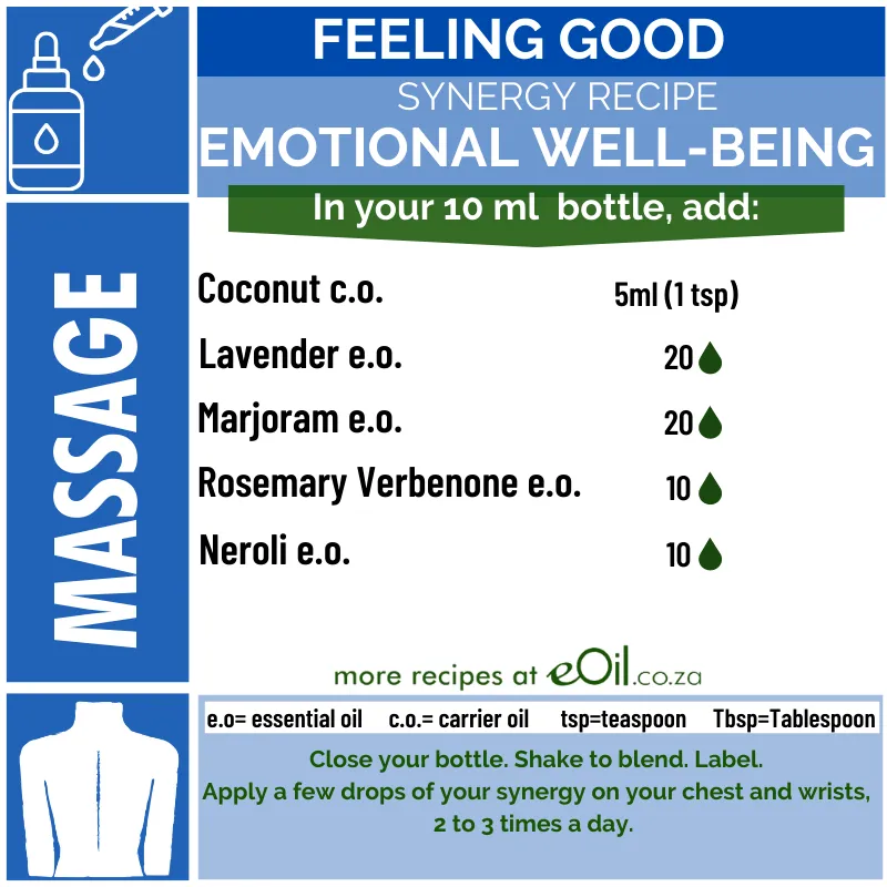 Emotional well-being - recipe synergy - Massage - Feeling Good Collection