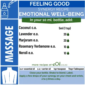 Emotional well-being - recipe synergy - Massage - Feeling Good Collection