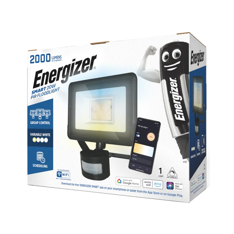 Energizer Smart S18471 20W 2000lm LED Floodlight PIR