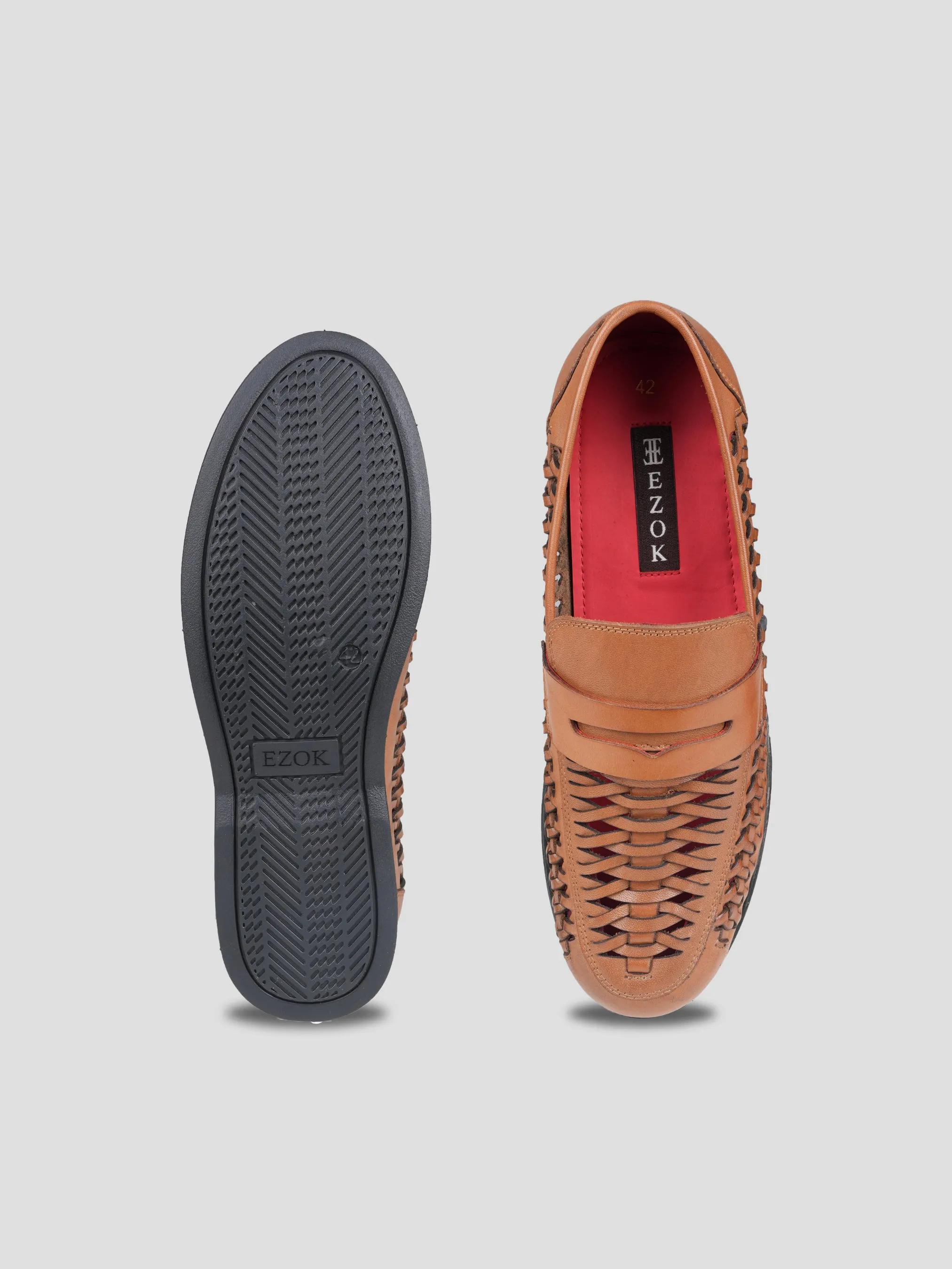Ezok Leather Casual Shoes For Men