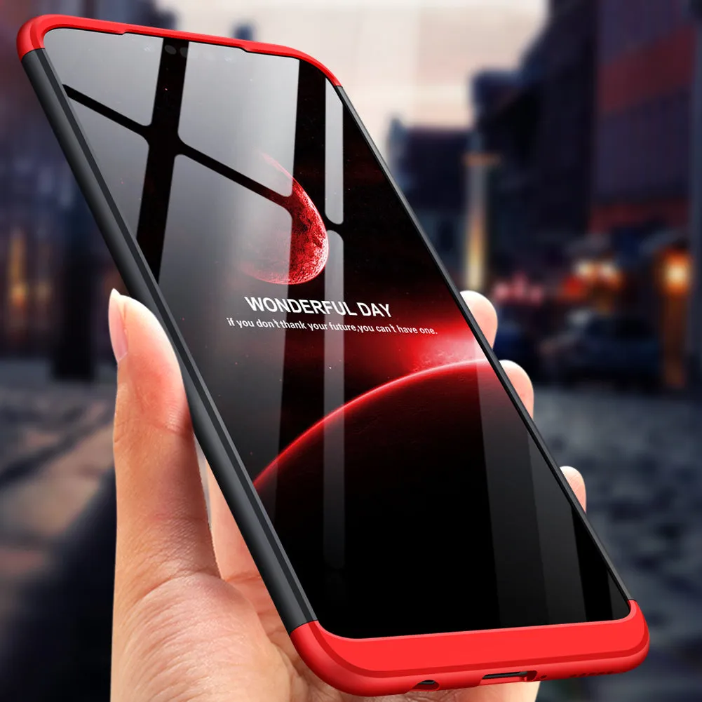 For HUAWEI NOVA 3I/P smart Plus 3 in 1 360 Degree Non-slip Shockproof Full Protective Case black