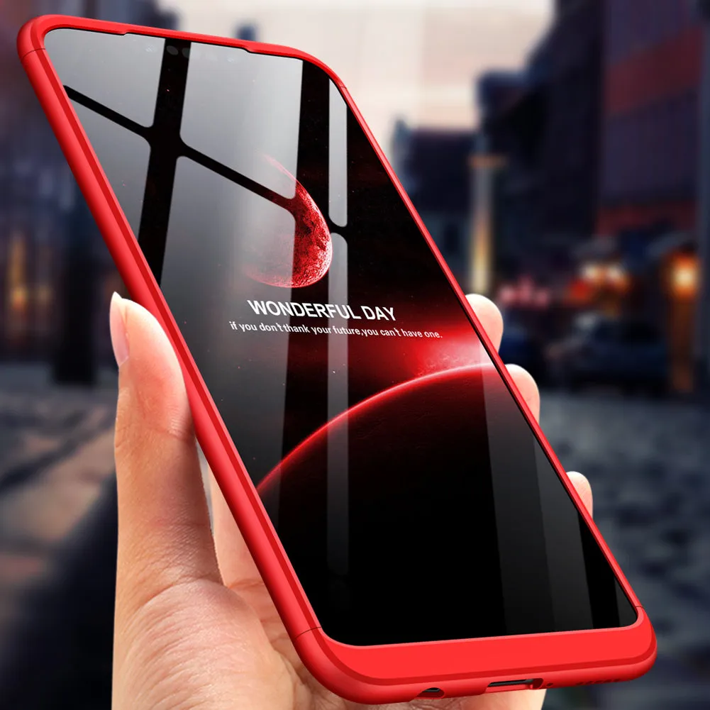 For HUAWEI NOVA 3I/P smart Plus 3 in 1 360 Degree Non-slip Shockproof Full Protective Case black