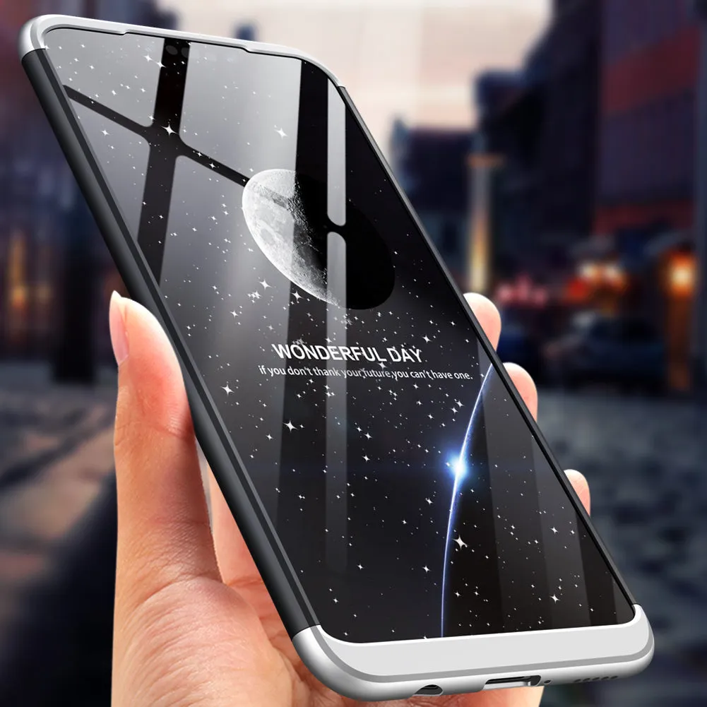 For HUAWEI NOVA 3I/P smart Plus 3 in 1 360 Degree Non-slip Shockproof Full Protective Case black