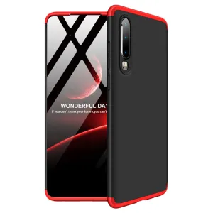 For HUAWEI P30 LITE Ultra Slim PC Back Cover Non-slip Shockproof 360 Degree Full Protective Case Red black red