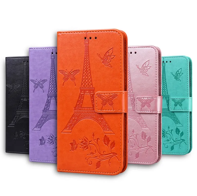 For iPhone12 mini Phone Case 5.4 Inches Card Slot Phone Bracket Mobile Phone Cover Orange