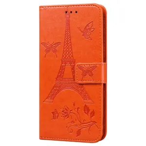 For iPhone12 mini Phone Case 5.4 Inches Card Slot Phone Bracket Mobile Phone Cover Orange