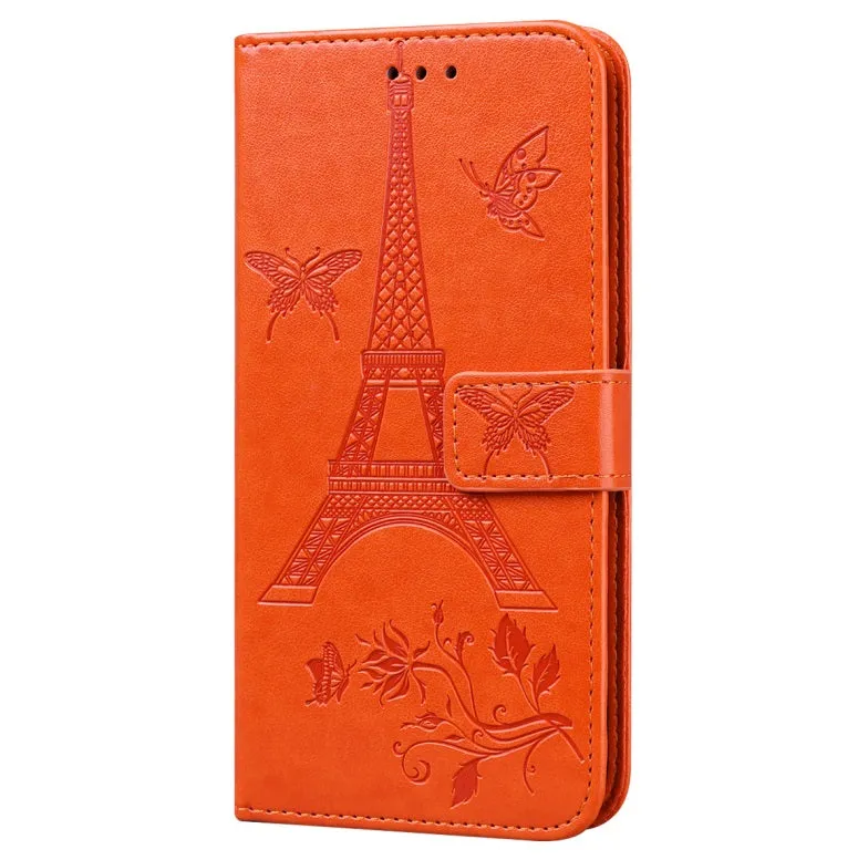 For iPhone12 mini Phone Case 5.4 Inches Card Slot Phone Bracket Mobile Phone Cover Orange