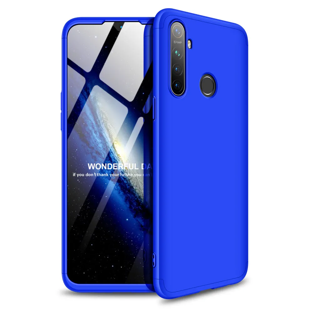 for OPPO Realme 5 Anti-Collision Protection Cover 360 Degree Full Coverage Phone Case Cellphone Shell Cover gold