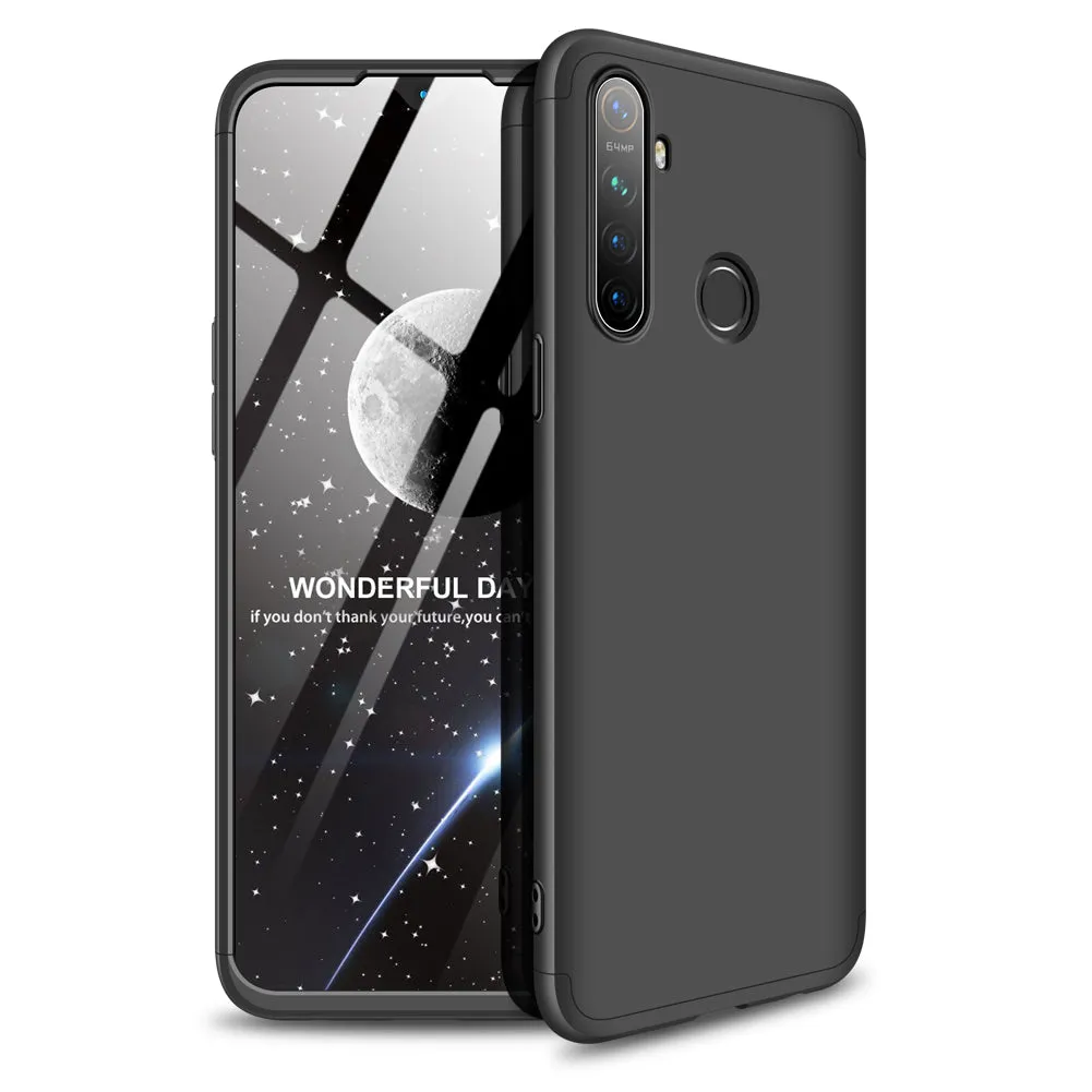 for OPPO Realme 5 Anti-Collision Protection Cover 360 Degree Full Coverage Phone Case Cellphone Shell Cover red