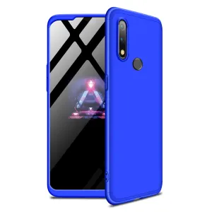 For OPPO realme3 Ultra Slim PC Back Cover Non-slip Shockproof 360 Degree Full Protective Case blue