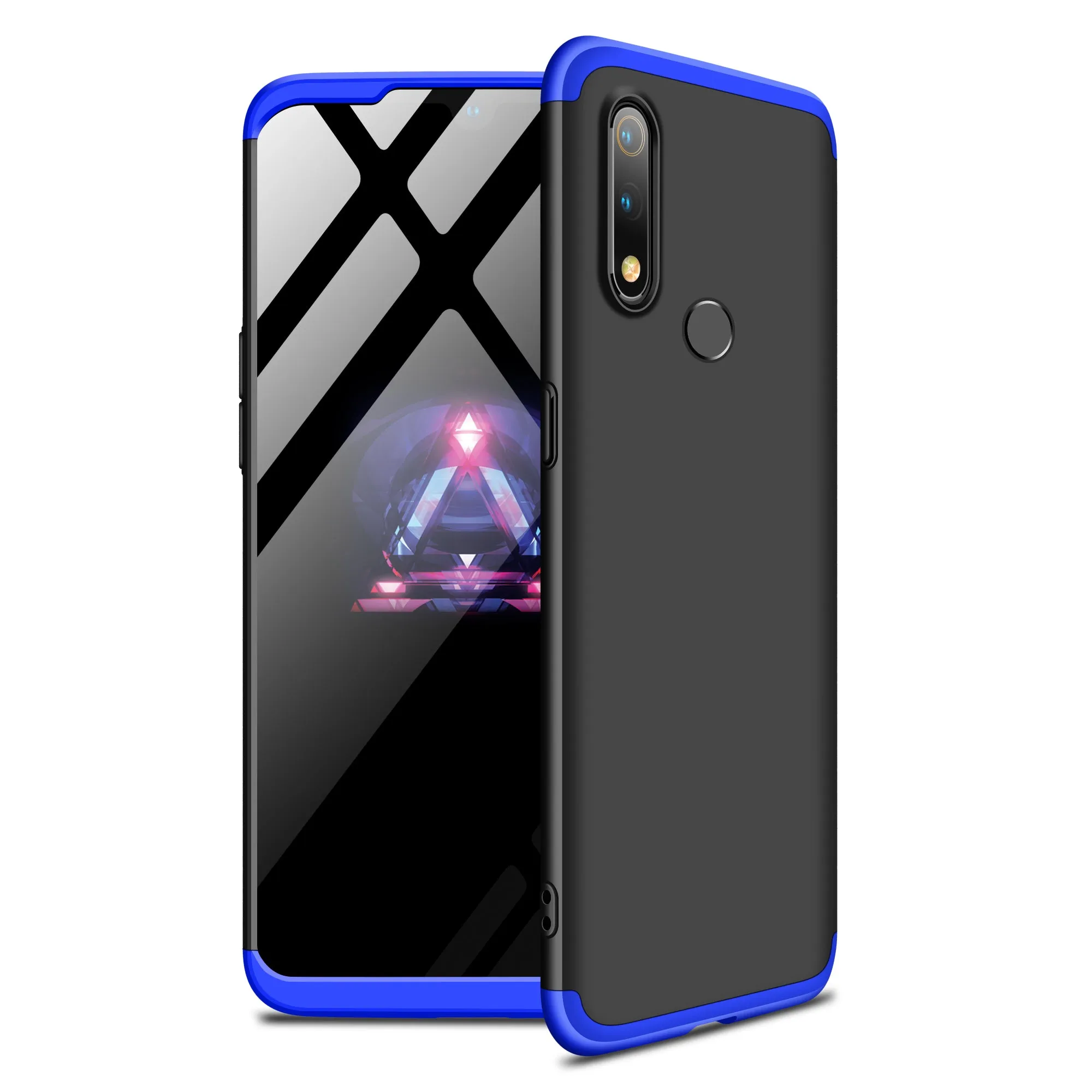 For OPPO realme3 Ultra Slim PC Back Cover Non-slip Shockproof 360 Degree Full Protective Case gold