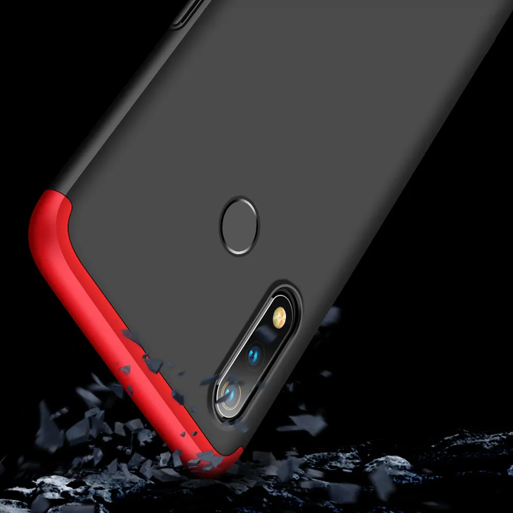 For OPPO realme3 Ultra Slim PC Back Cover Non-slip Shockproof 360 Degree Full Protective Case gold