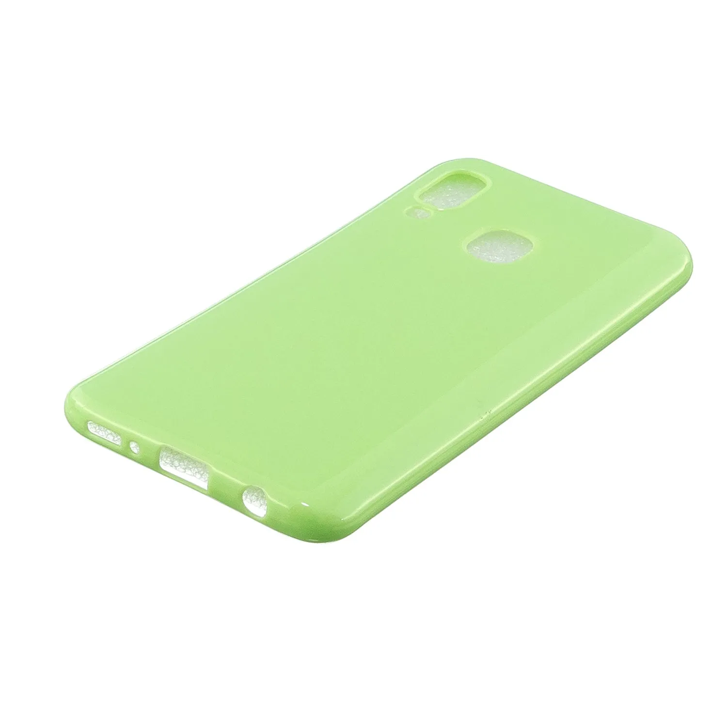 For Samsung A20E/A40/A70 Cellphone Cover Soft TPU Phone Case Simple Profile Scratch Resistant Full Body Protection Shell Fluorescent green