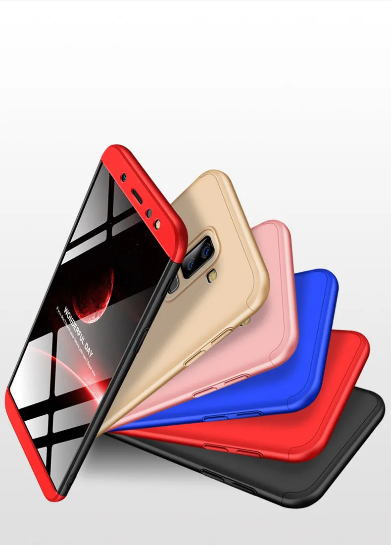 For Samsung A6 Plus 2018 Ultra Slim 360 Degree Non-slip Shockproof Full Protective Case black