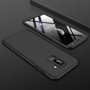 For Samsung A6 Plus 2018 Ultra Slim 360 Degree Non-slip Shockproof Full Protective Case black