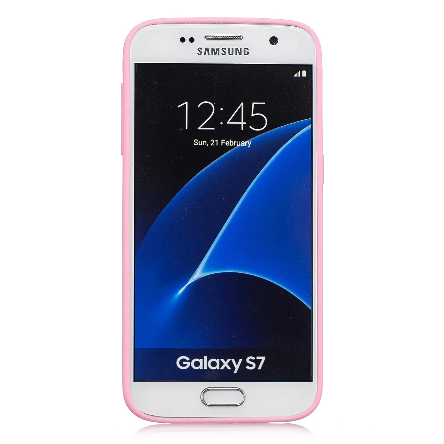 for Samsung S7 edge Cute Candy Color Matte TPU Anti-scratch Non-slip Protective Cover Back Case dark pink