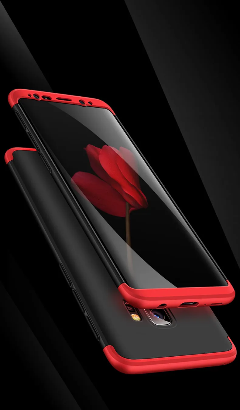 For Samsung S9 3 in 1 360 Degree Non-slip Shockproof Full Protective Case black
