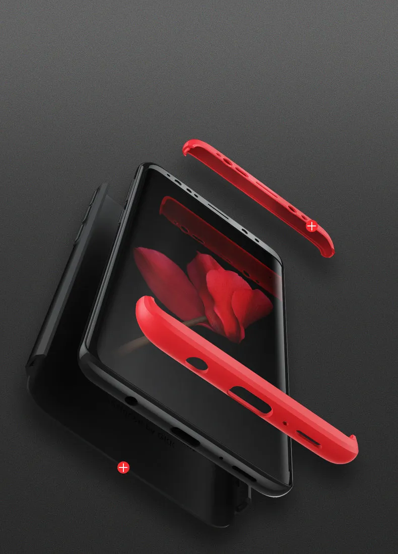 For Samsung S9 3 in 1 360 Degree Non-slip Shockproof Full Protective Case black