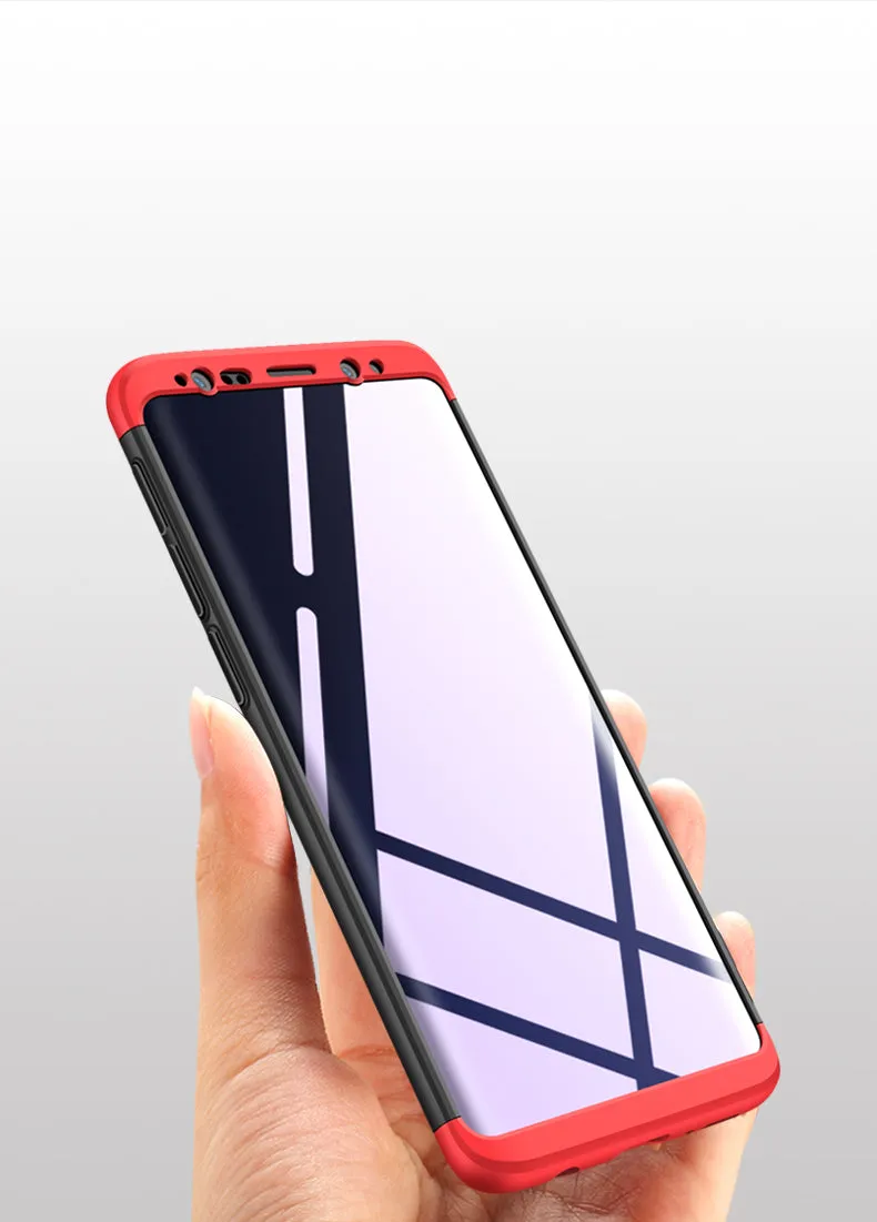 For Samsung S9 3 in 1 360 Degree Non-slip Shockproof Full Protective Case black