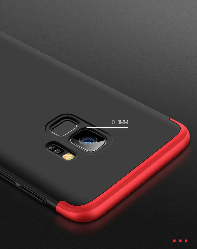 For Samsung S9 3 in 1 360 Degree Non-slip Shockproof Full Protective Case black