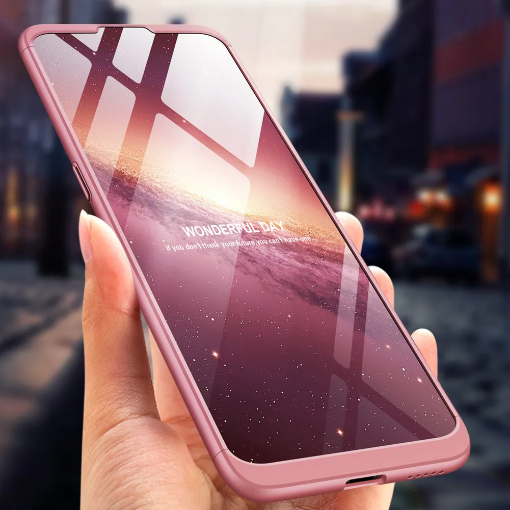 For VIVO V15pro Ultra Slim PC Back Cover Non-slip Shockproof 360 Degree Full Protective Case black