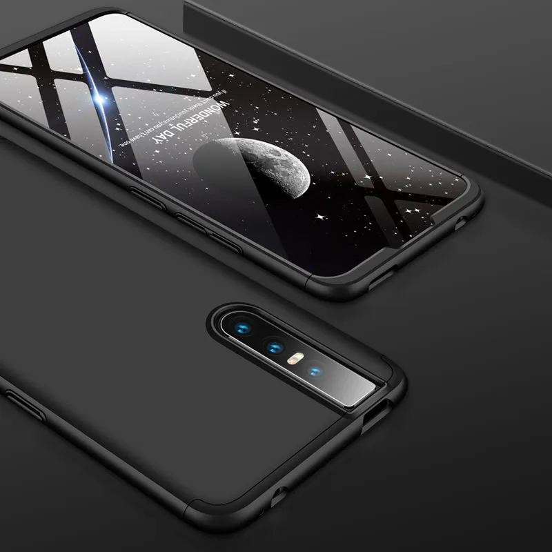 For VIVO V15pro Ultra Slim PC Back Cover Non-slip Shockproof 360 Degree Full Protective Case black