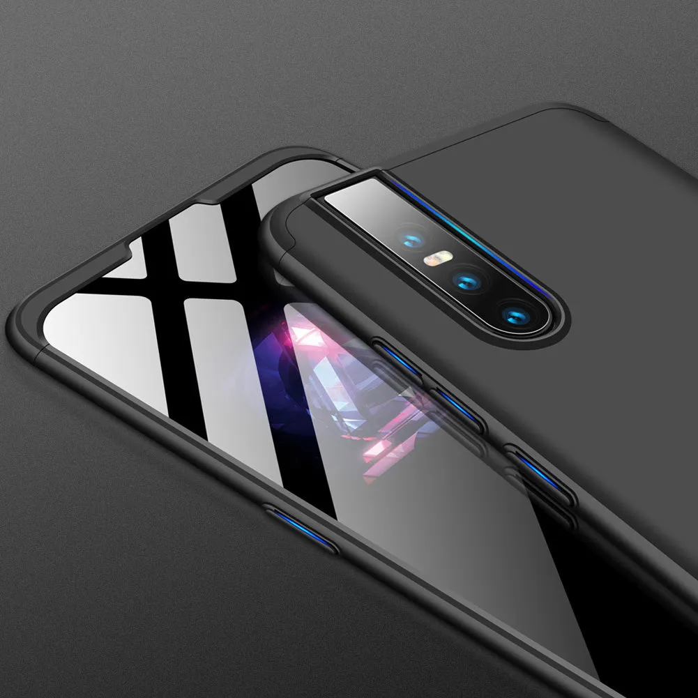 For VIVO V15pro Ultra Slim PC Back Cover Non-slip Shockproof 360 Degree Full Protective Case black