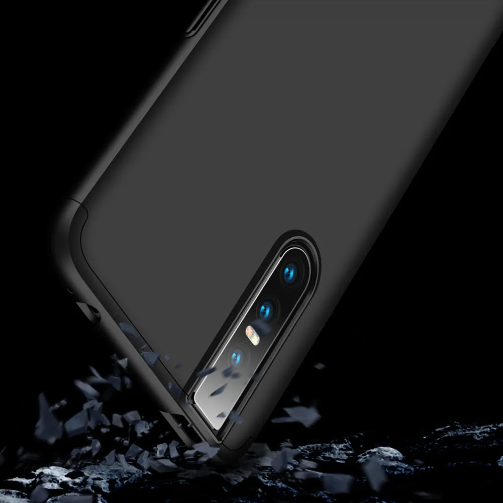 For VIVO V15pro Ultra Slim PC Back Cover Non-slip Shockproof 360 Degree Full Protective Case black