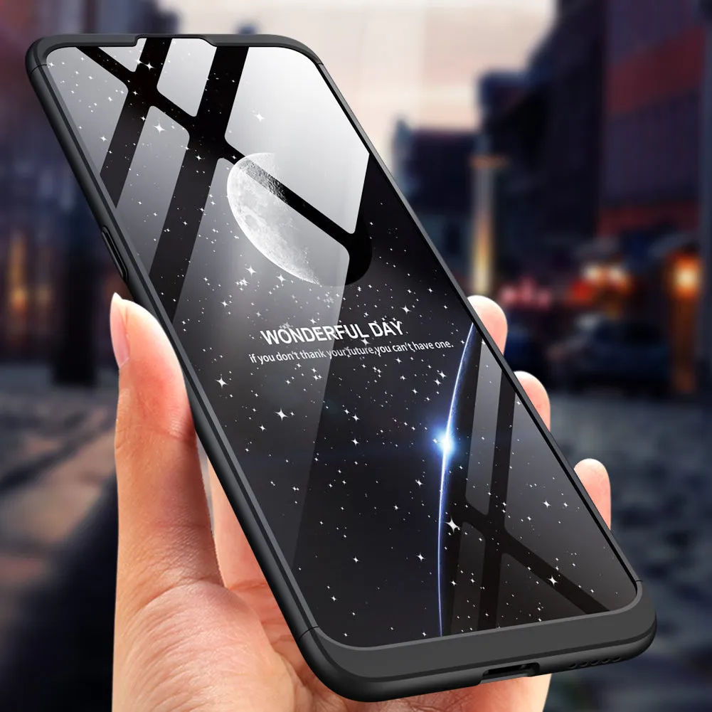 For VIVO V15pro Ultra Slim PC Back Cover Non-slip Shockproof 360 Degree Full Protective Case black