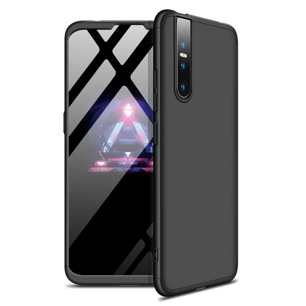For VIVO V15pro Ultra Slim PC Back Cover Non-slip Shockproof 360 Degree Full Protective Case black