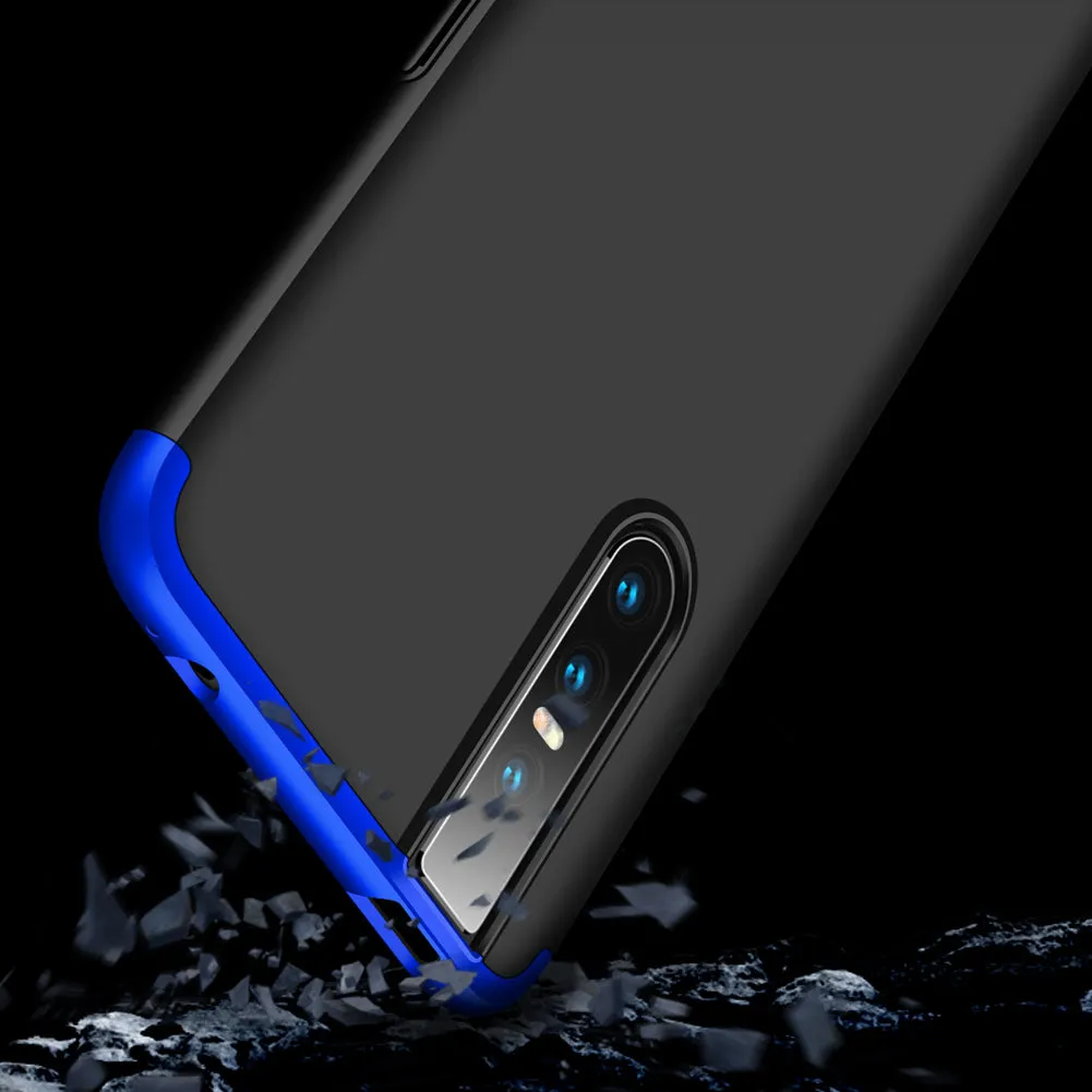 For VIVO V15pro Ultra Slim PC Back Cover Non-slip Shockproof 360 Degree Full Protective Case Blue black blue