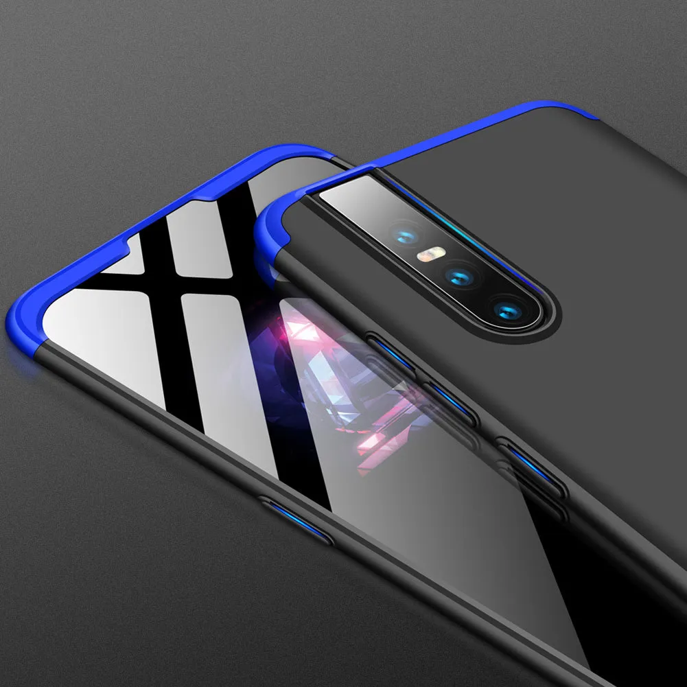 For VIVO V15pro Ultra Slim PC Back Cover Non-slip Shockproof 360 Degree Full Protective Case Blue black blue