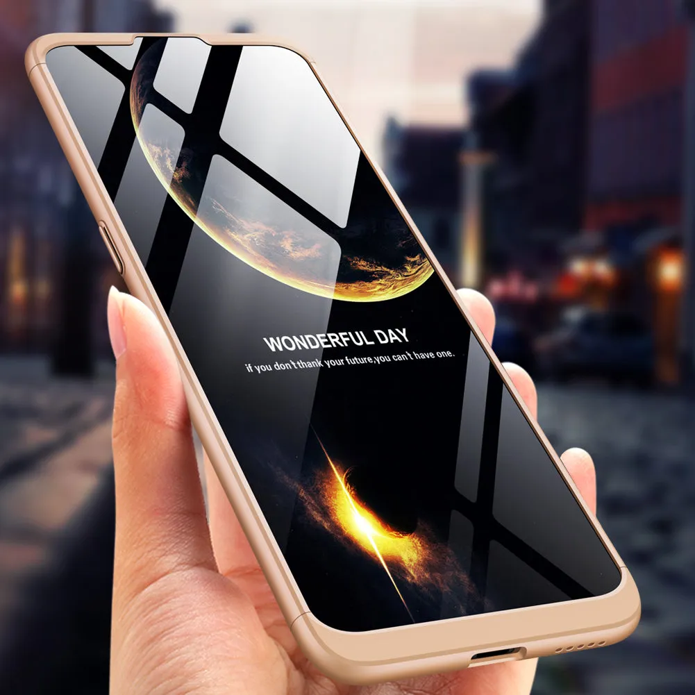 For VIVO V15pro Ultra Slim PC Back Cover Non-slip Shockproof 360 Degree Full Protective Case Silver black silver