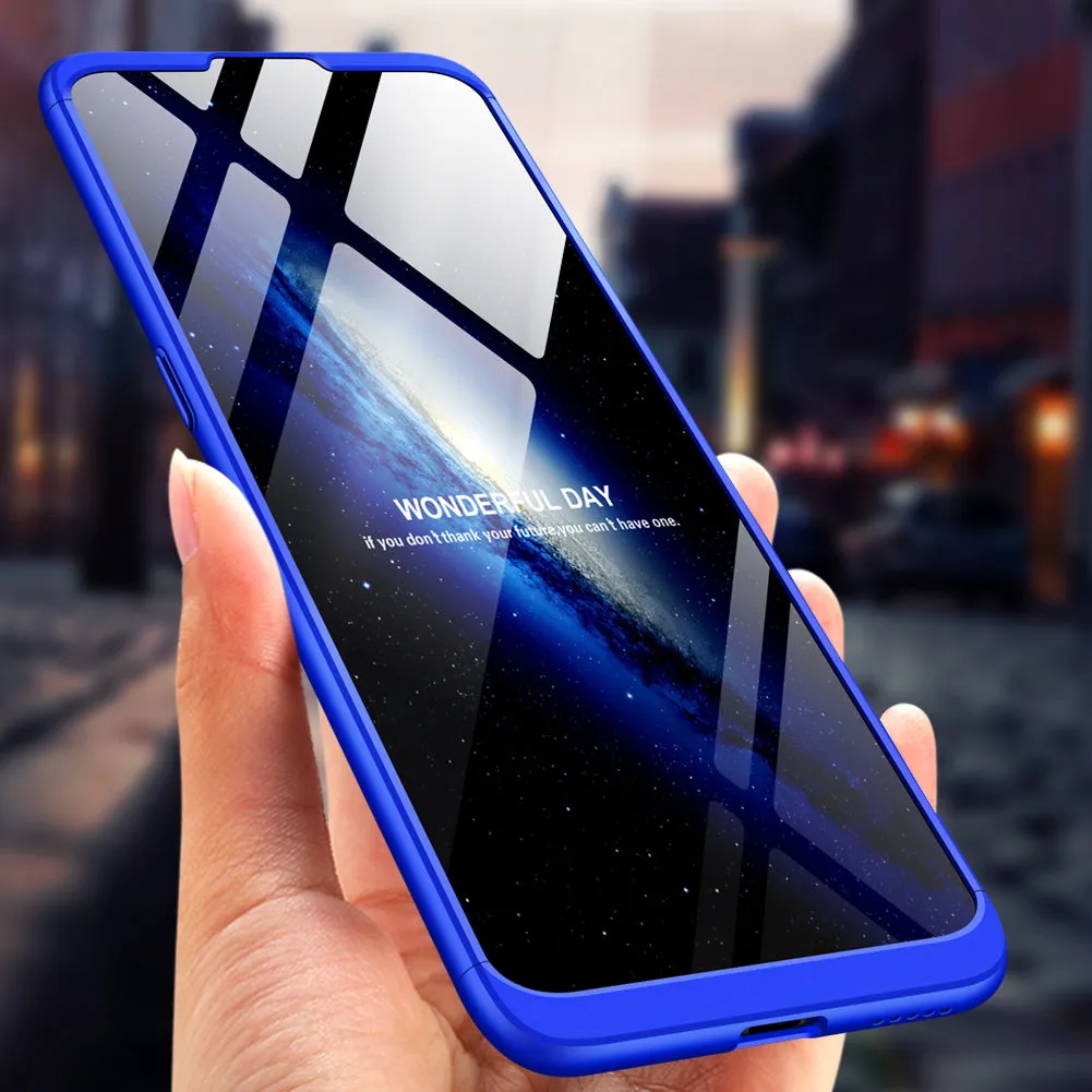 For VIVO V15pro Ultra Slim PC Back Cover Non-slip Shockproof 360 Degree Full Protective Case Silver black silver