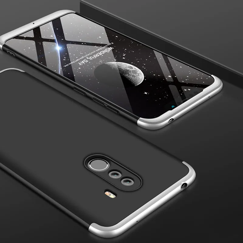 For XIAOMI Pocophone F1 Ultra Slim PC Back Cover Non-slip Shockproof 360 Degree Full Protective Case red