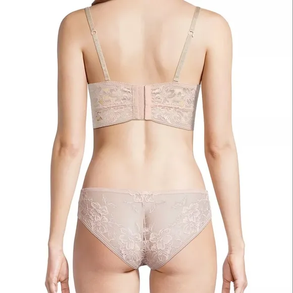 Free People Intimately Sorento Demi Longline Bra Panty Set in Sweet Nothing