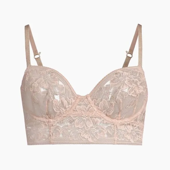 Free People Intimately Sorento Demi Longline Bra Panty Set in Sweet Nothing
