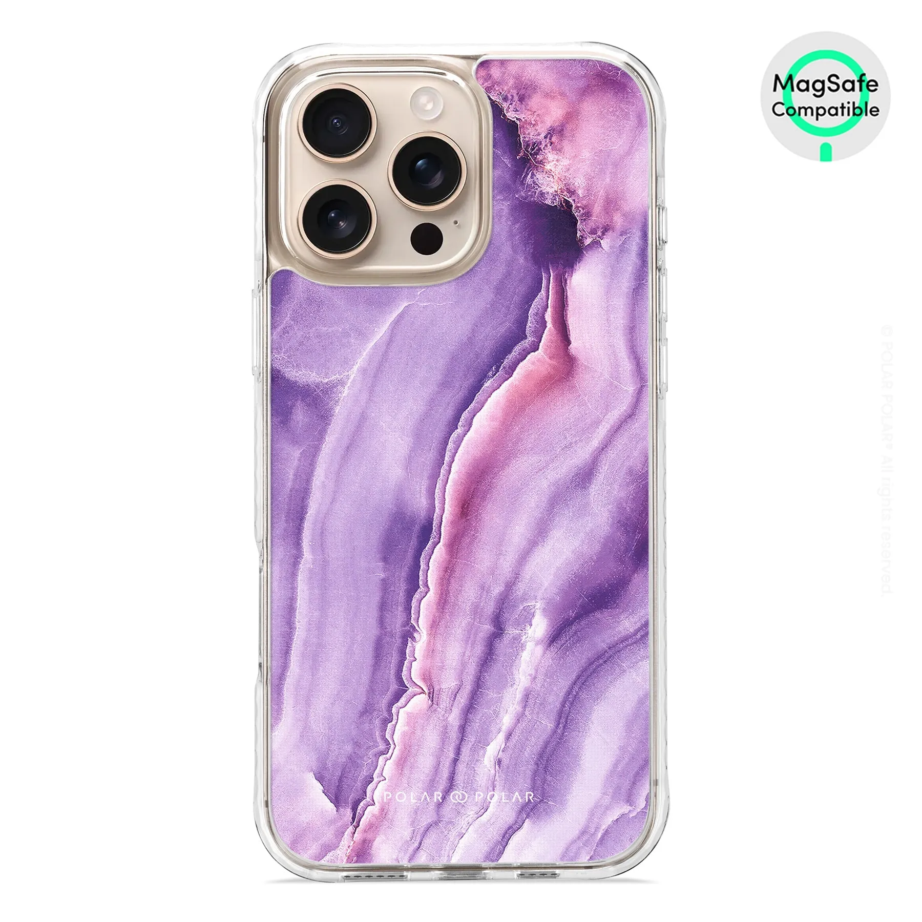 French Violet - iPhone 16 Pro Max Clear Bumper MagSafe Case