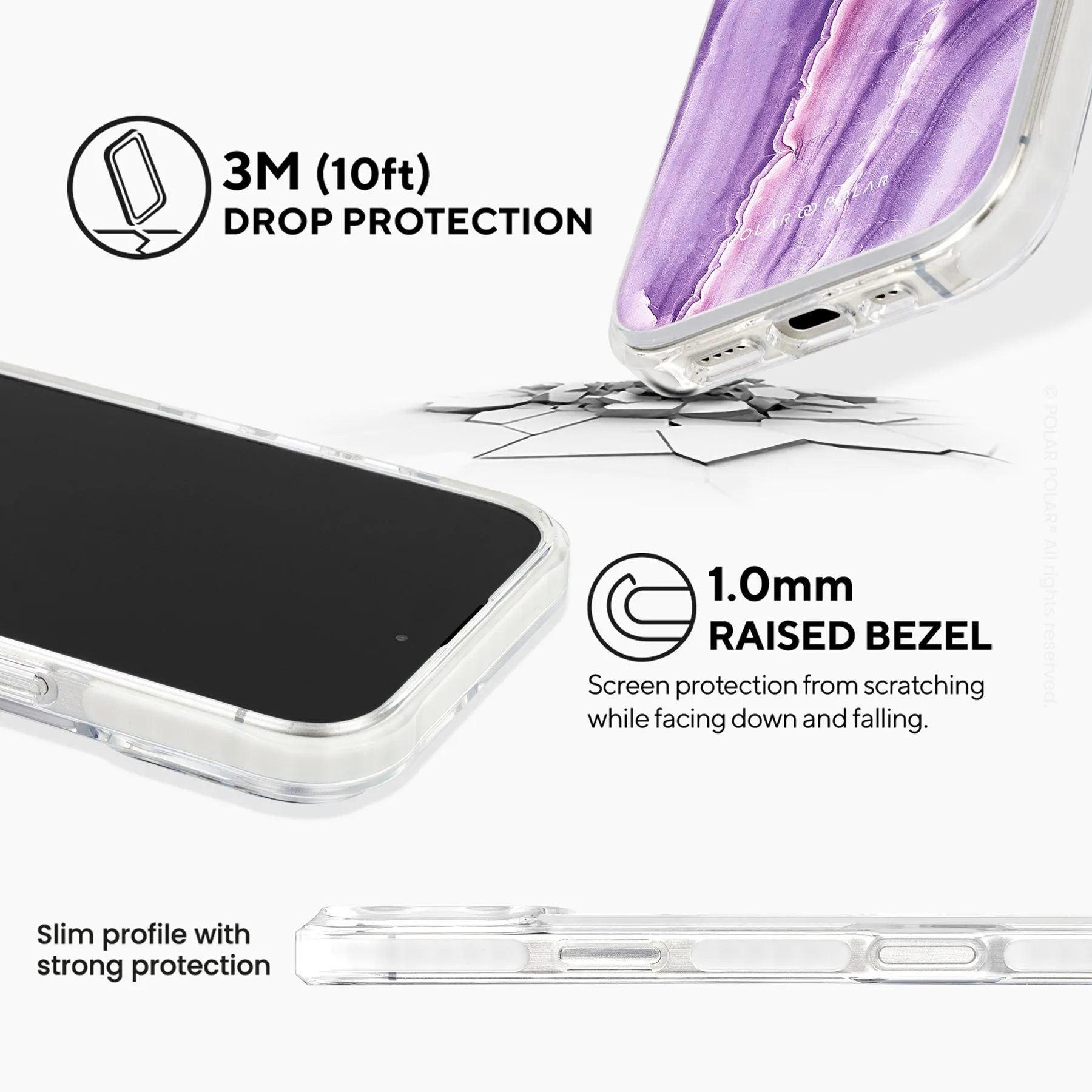 French Violet - iPhone 16 Pro Max Clear Bumper MagSafe Case