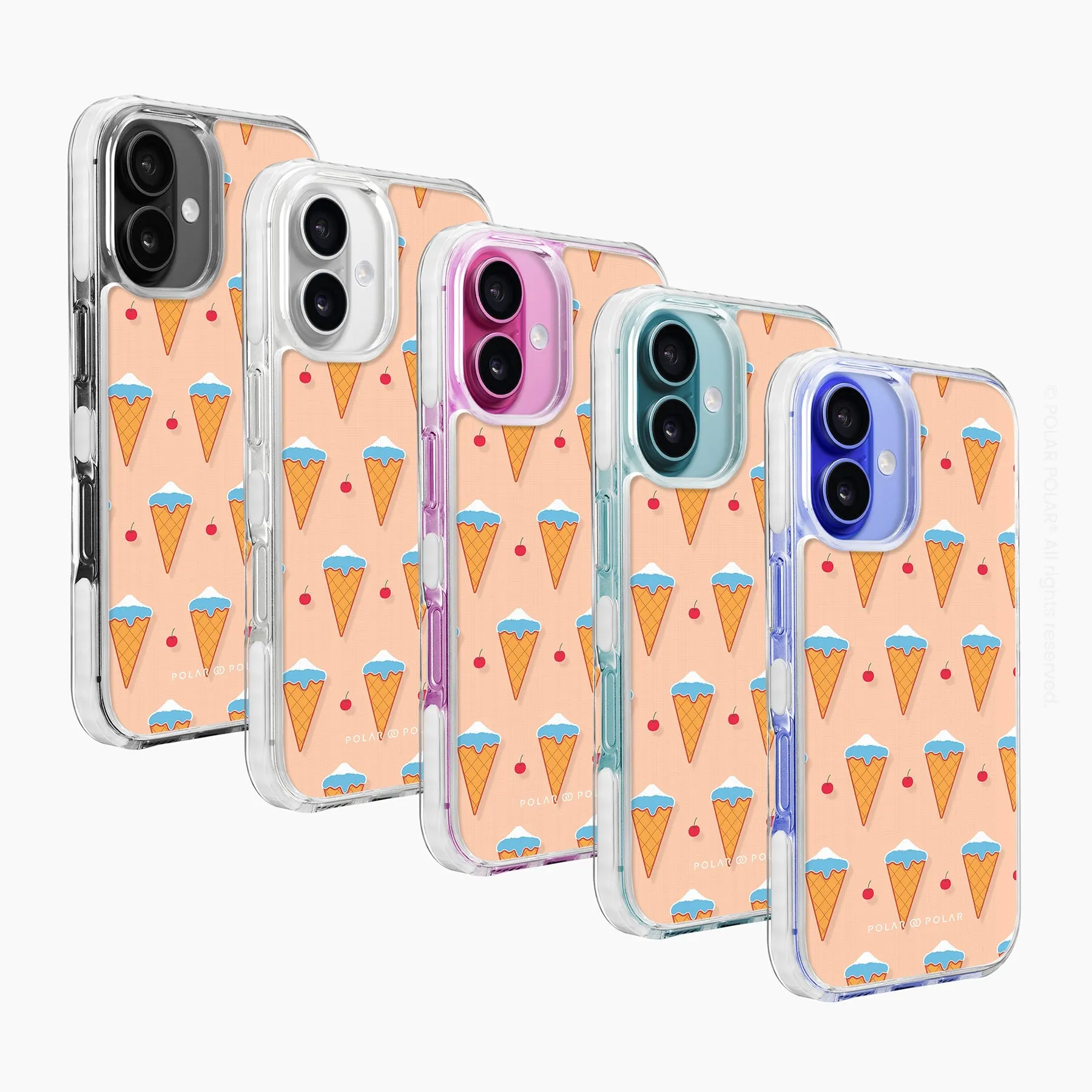 Fujisan Peach Ice Cream - iPhone 16 Plus Clear Bumper MagSafe Case