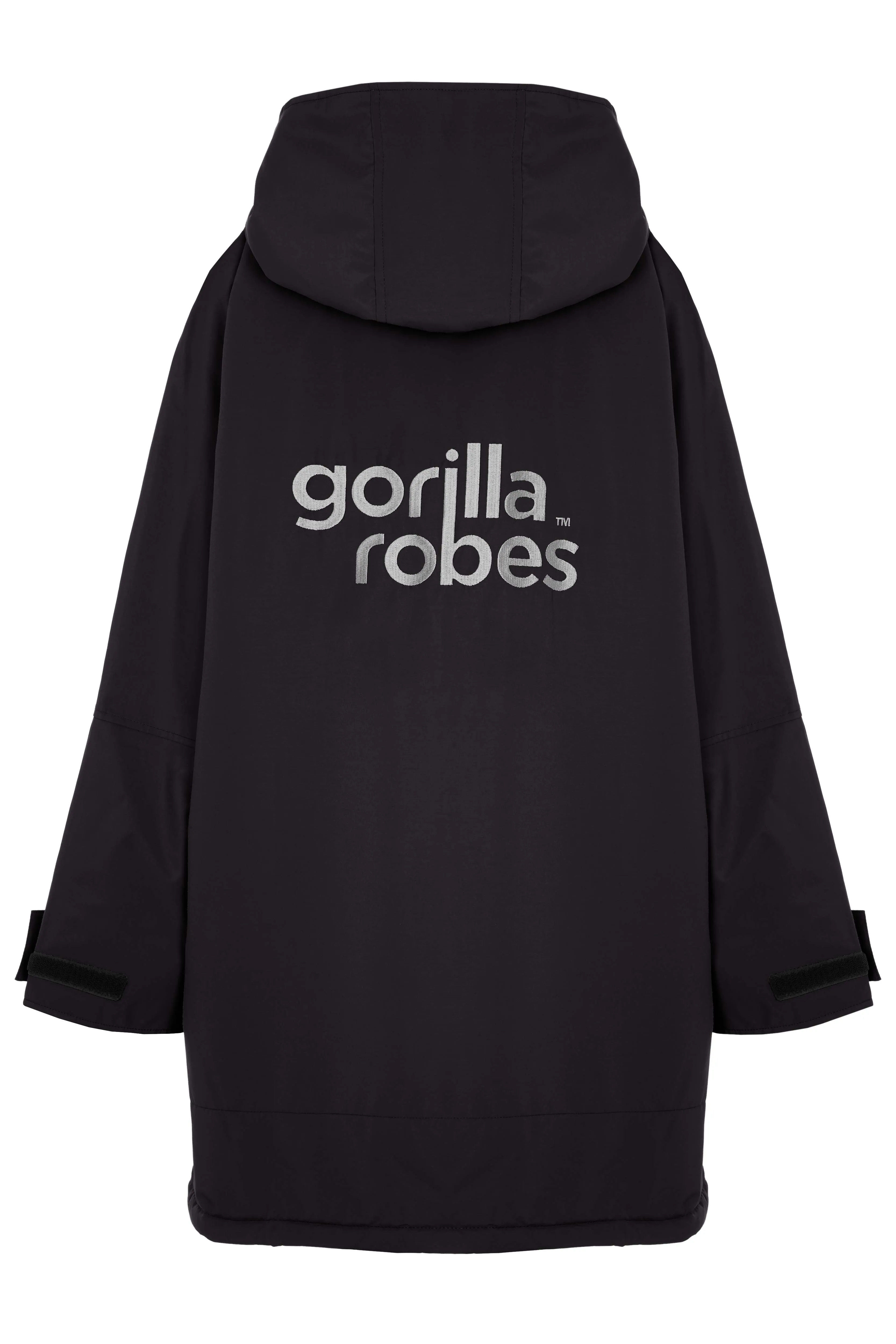Full Zip ECO Waterproof Dry Changing Robe - Kids - Black (age 1 to 12)