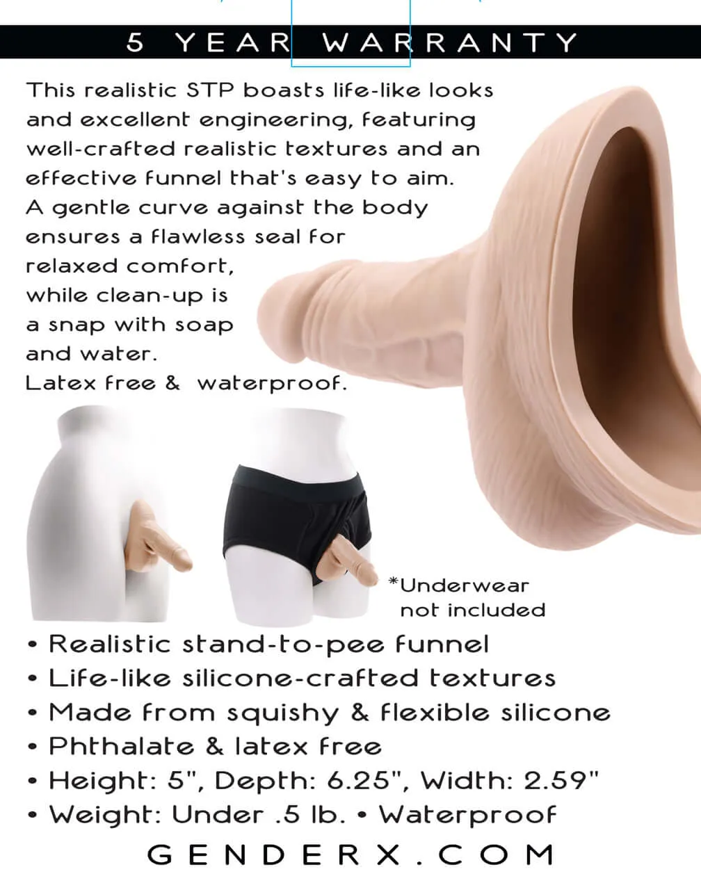 Gender X Stand to Pee  Silicone - Light