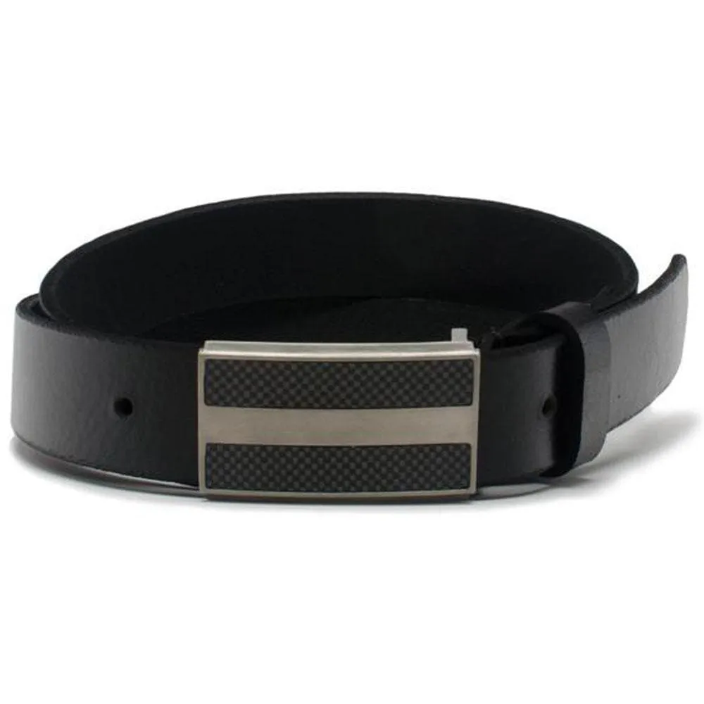 Genuine Leather Belt with Titanium/Carbon Fiber Buckle by Nickel Smart®