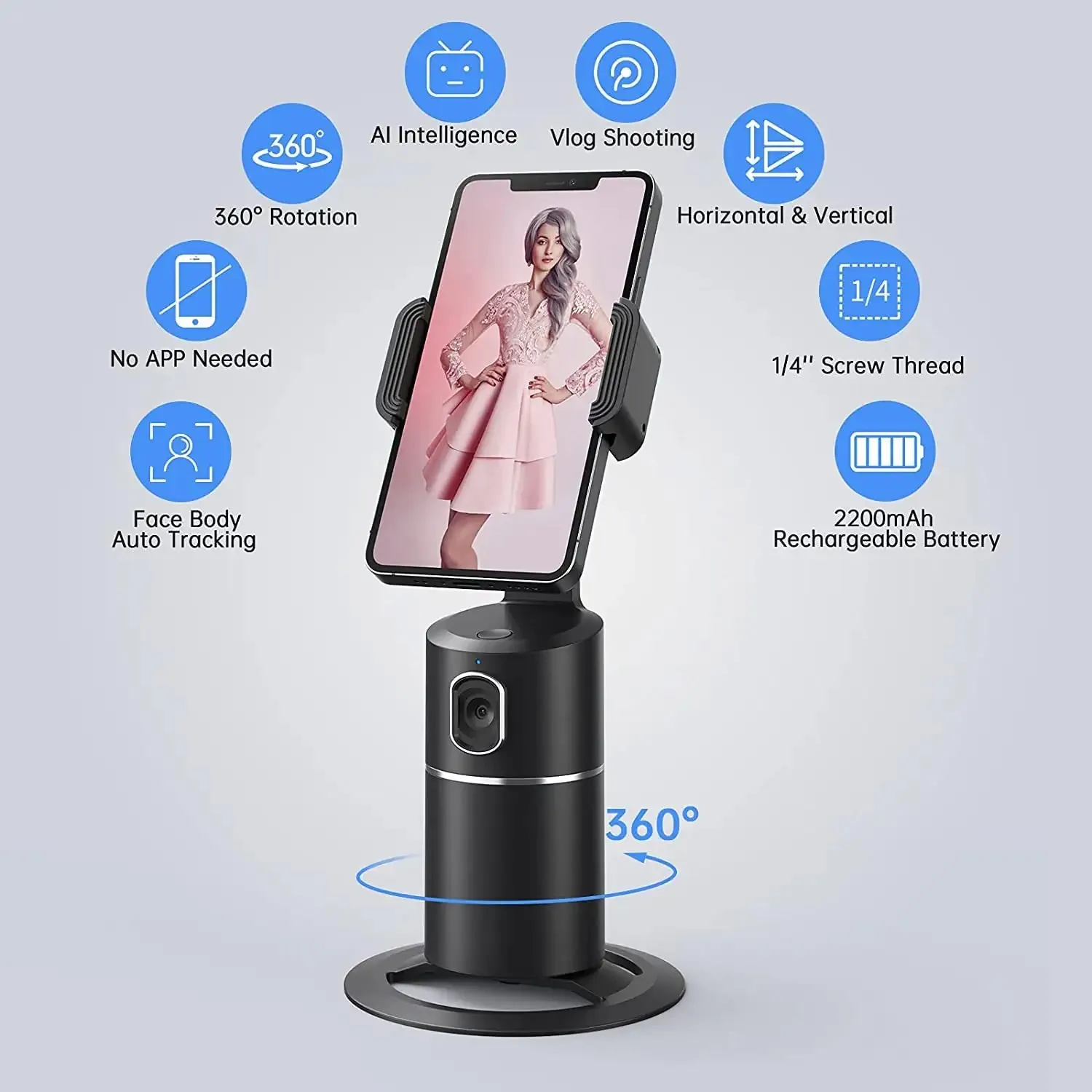 Ghito |  AI Smart Selfie 360° Tracker