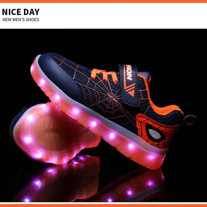 Green Pink Usb New Charging Basket Led Children Shoes | Kids Luminous Sneakers