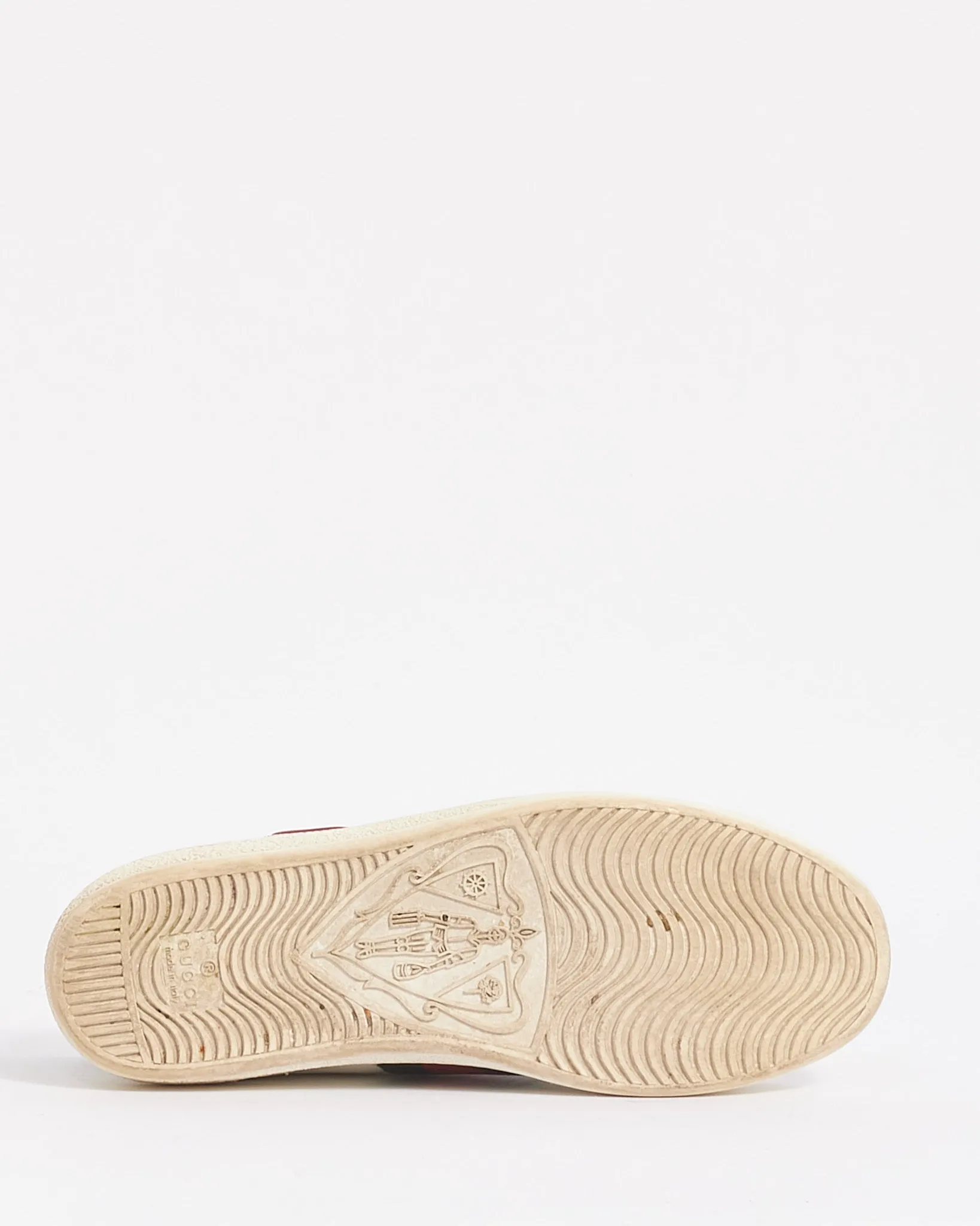 Gucci White Leather Ace "Heart" Sneaker -36.5