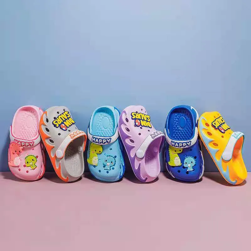 Happy Dinosaurs Pink Antislip Clogs Slippers 4905
