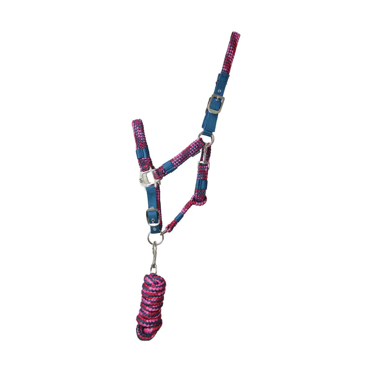 Hy Equestrian Multicolour Adjustable Head Collar with Rope