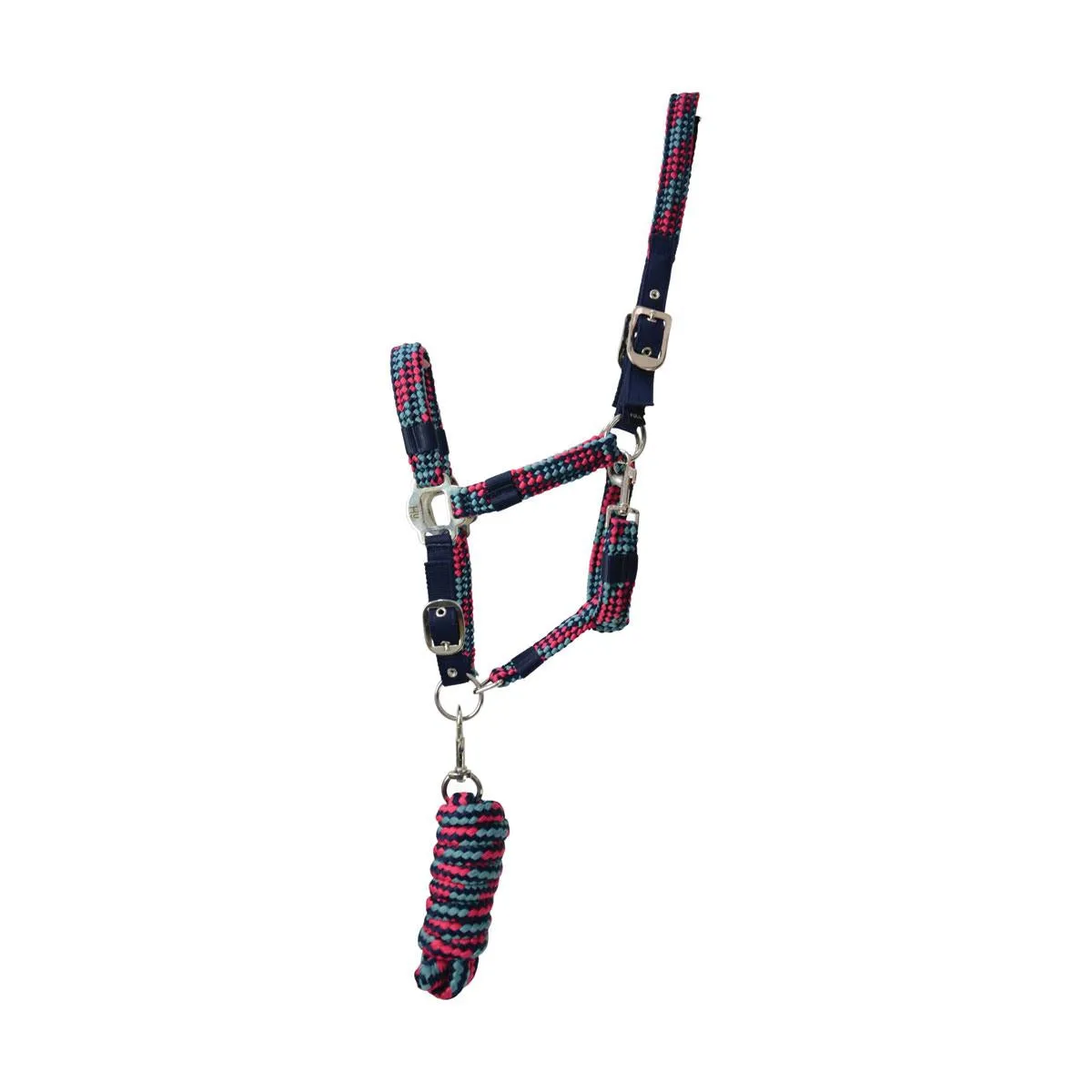 Hy Equestrian Multicolour Adjustable Head Collar with Rope