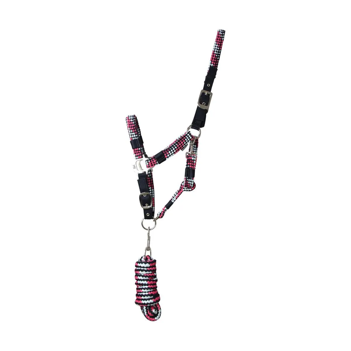 Hy Equestrian Multicolour Adjustable Head Collar with Rope